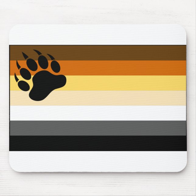 Gay Bear Pride Flag Mouse Pad (Front)