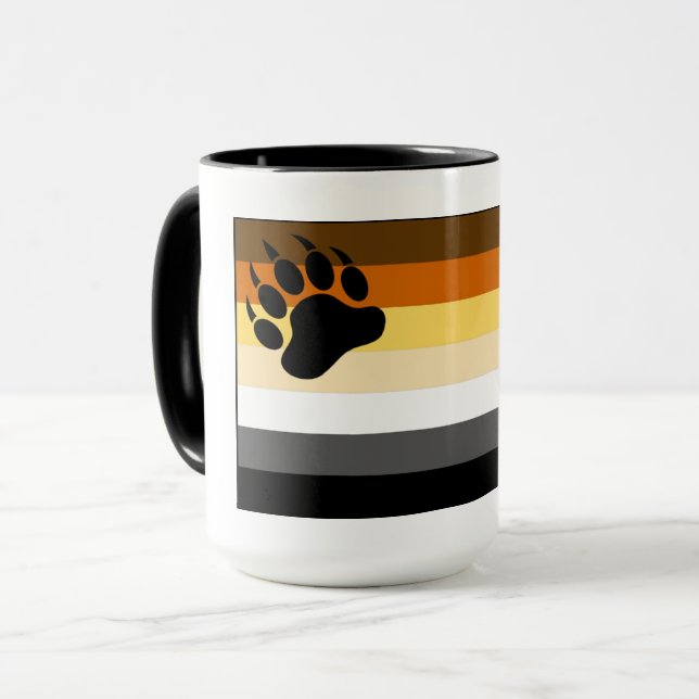 Gay Bear Pride Flag Mug (Front Left)