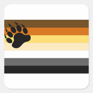 Gay Bear Pride Flag Square Sticker