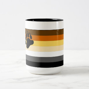 Gay Bear Pride Flag Two-Tone Coffee Mug