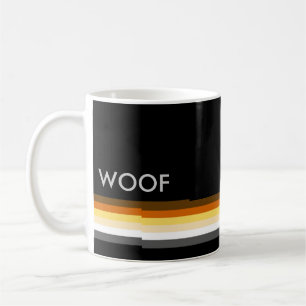 Gay Bear Pride Flag WOOF Masculine and Sleek Coffee Mug