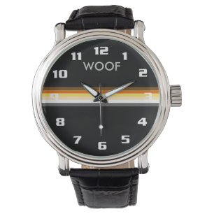 Gay Bear Pride Flag WOOF Masculine and Sleek Watch