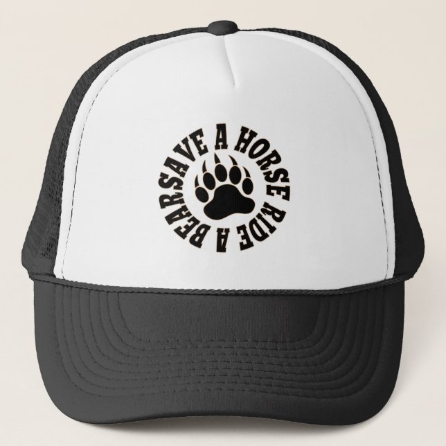Gay Bear Pride Save A Horse Ride A Bear - Hat (Front)