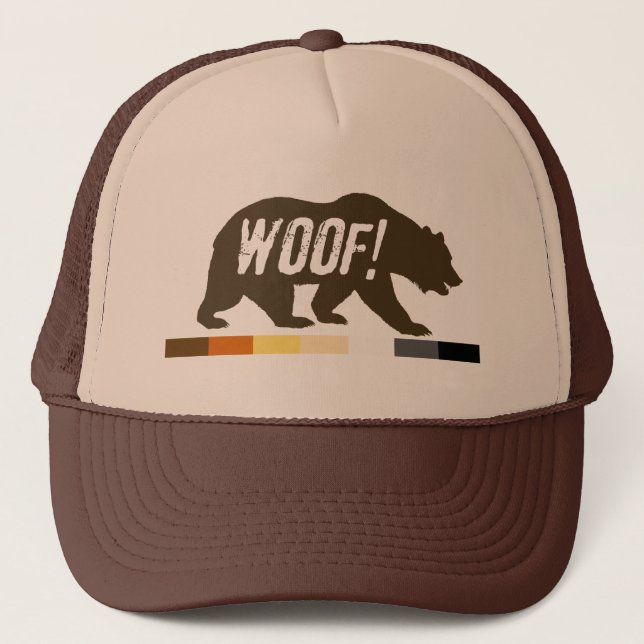 Gay Bear Pride WOOF Trucker Hat (Front)