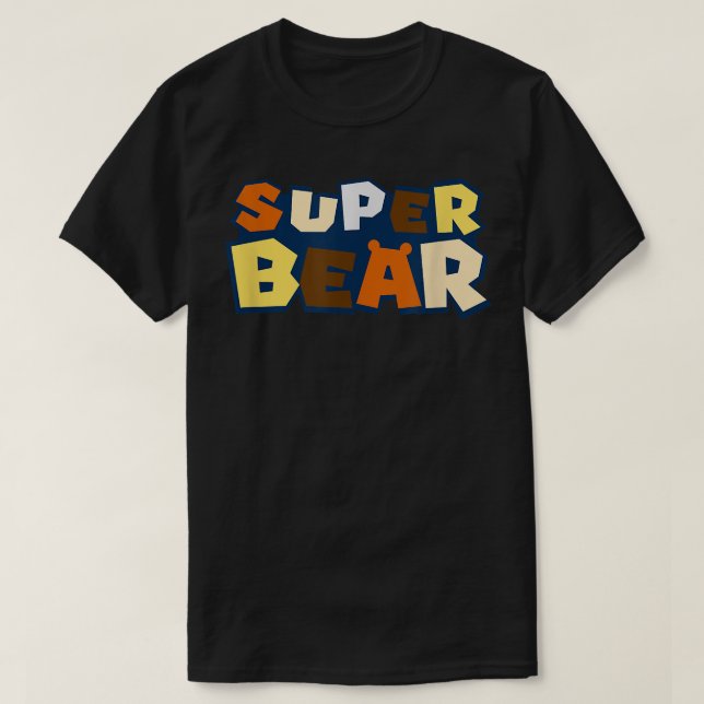 Gay bear shirt with bear pride flag super bear gay (Design Front)