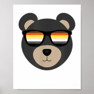 Gay Bear Sunglasses logo Poster