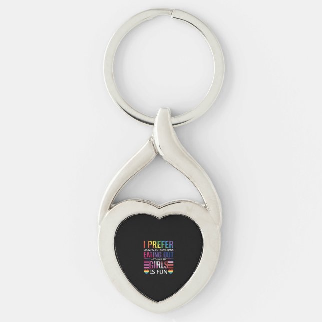 Gay Bisexual Pride Flag LGBTQ Key Ring (Front)