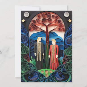 Gay Boho Wedding Invitation