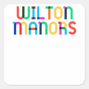 Gay-Borhood Pride - Wilton Manors  Square Sticker