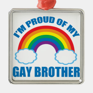 Gay Brother Metal Ornament