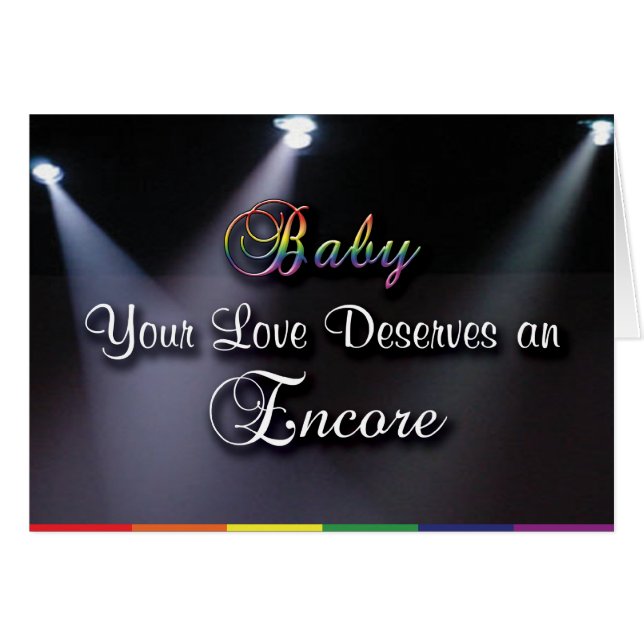 Gay Cards - Love's Encore (Front Horizontal)