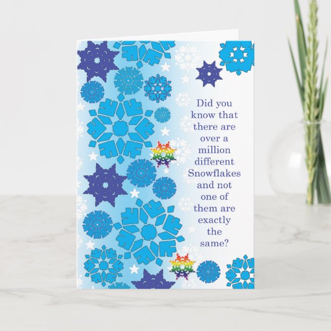 Gay Cards - Snowflakes (Front)