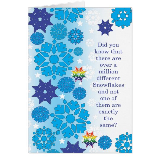 Gay Cards - Snowflakes