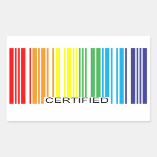 Gay Certified Rectangular Sticker