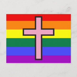 Gay Christian flag Postcard
