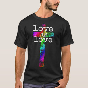 Gay Christian LGB Pride Cross Gods Love T-Shirt