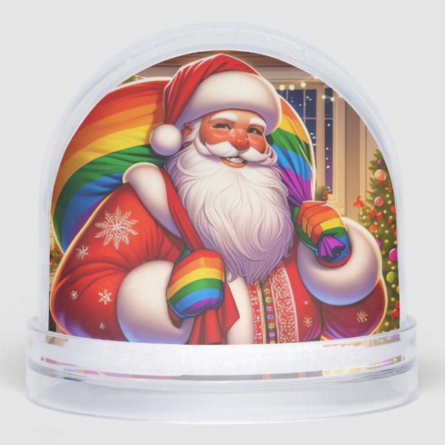 Gay Christmas Personalised Gift  Snowglobe (Front)