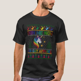 Gay Christmas Rainbow Unicorn Don We Now Our Gay A T-Shirt