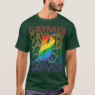 Gay Computer Mouse Gaymer Geek Pride LGBTQ Gaming T-Shirt