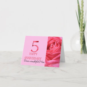 Gay Couple Anniversary Card Pink Rose