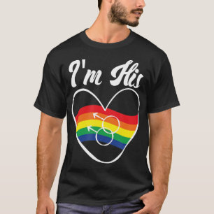 Gay Couple Gifts Matching LGB Im His Gay Pride T-Shirt