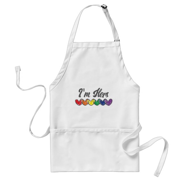 Gay Couples Matching LGBT Im Hers Gay Pride Standard Apron (Front)
