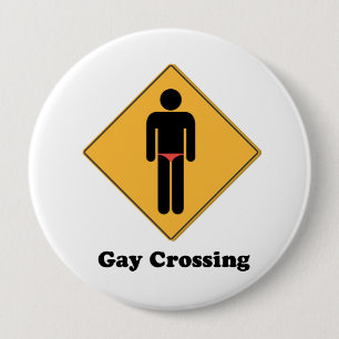 Gay Crossing 10 Cm Round Badge