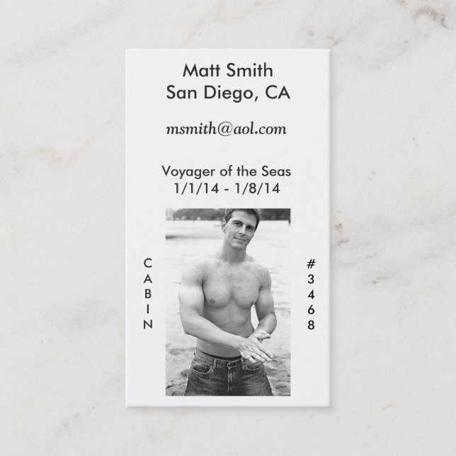 Gay Cruise Card (with back) (Front)