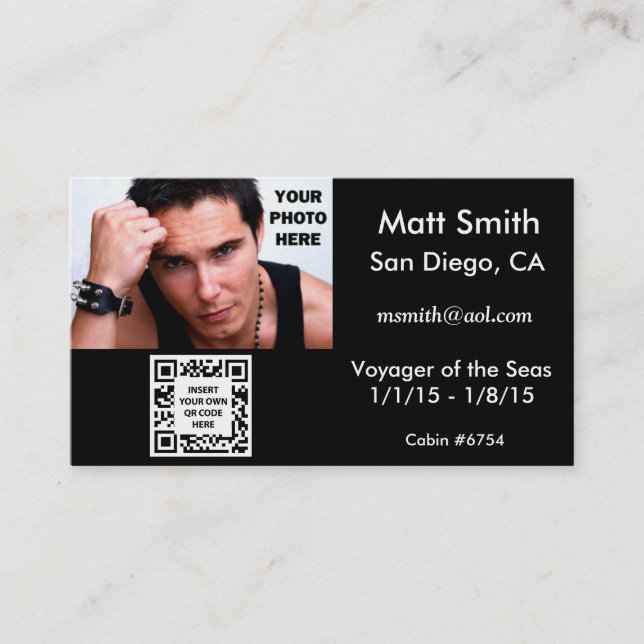 Gay Cruise Card with QR Code (Front)