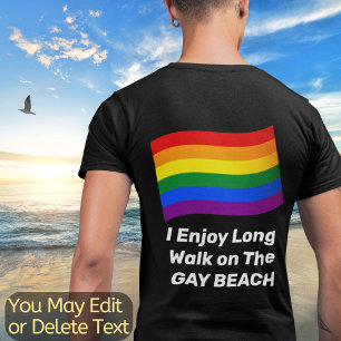 Gay Custom Text Rainbow Flag Gay Pride Flag Funny T-Shirt