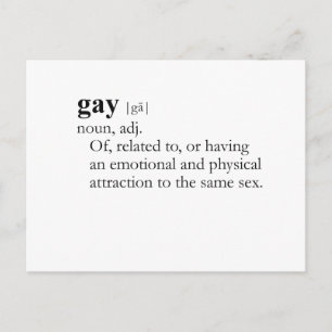 GAY (definition) Postcard