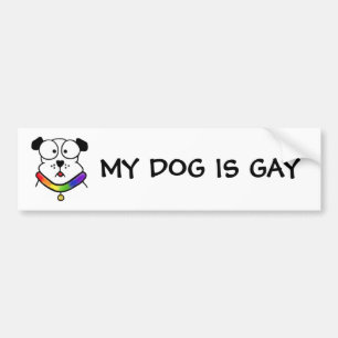 Gay Dog Bumper Sticker