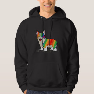 Gay Dog Rainbow Corgi Lgb Hoodie