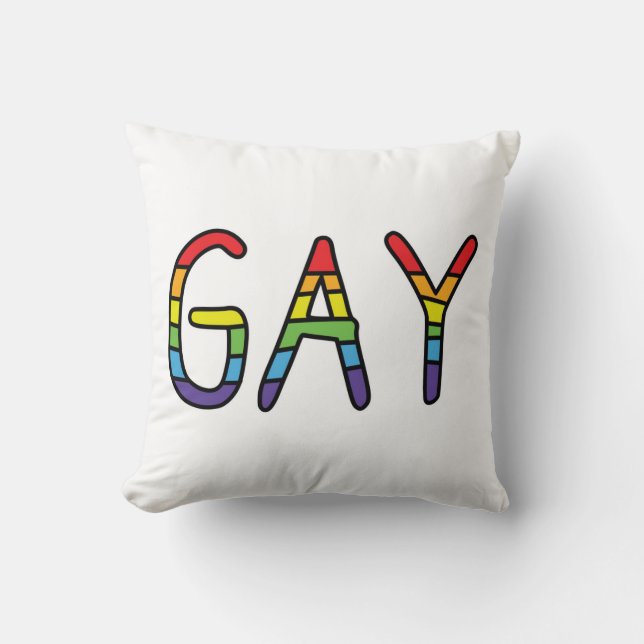 Gay Doodle Design Cushion (Front)
