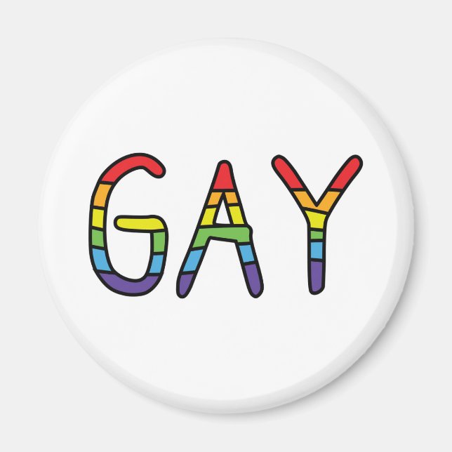 Gay Doodle Design Magnet (Front)