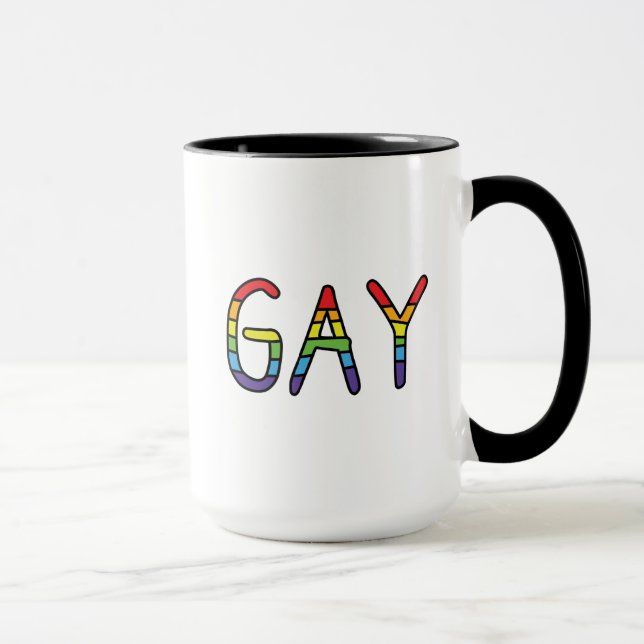 Gay Doodle Design Mug (Right)