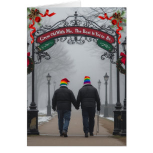 Gay Elder Friendship/Romance Happy Holiday's Card