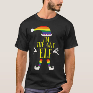 Gay Elf Funny Group Christmas LGBT T-Shirt Gay