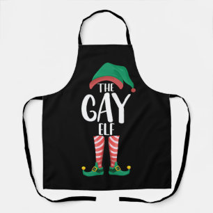 Gay Elf LGTBQ Matching Family Christmas Party Apron