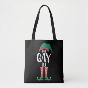 Gay Elf LGTBQ Matching Family Christmas Party Tote Bag