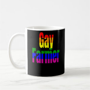 Gay Farmer Pride Coffee Mug Rainbow Flag