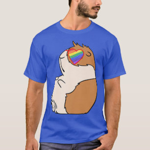 Gay Fat Guinea Pig Lover Girls LGBTQ Pride Rainbow T-Shirt