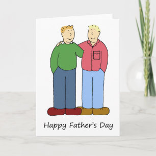 Gay Father's Day Two Dads Male Couple Card