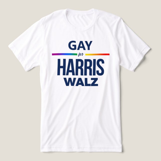 Gay for Harris Walz Tri-Blend Shirt (Design Front)