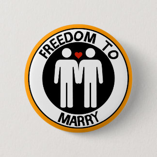 Gay Freedom To Marry 6 Cm Round Badge