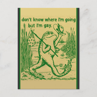 gay frog postcard
