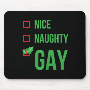 Gay Funny Pajama Christmas Gift Mouse Pad