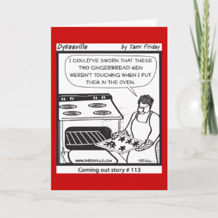 Gay gingerbread Men Holiday Card