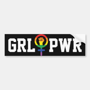 Gay Girl Power LGBTQIA Bumper Sticker