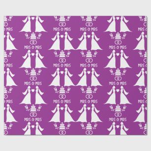 Gay Girls Wedding Day Wrapping Paper